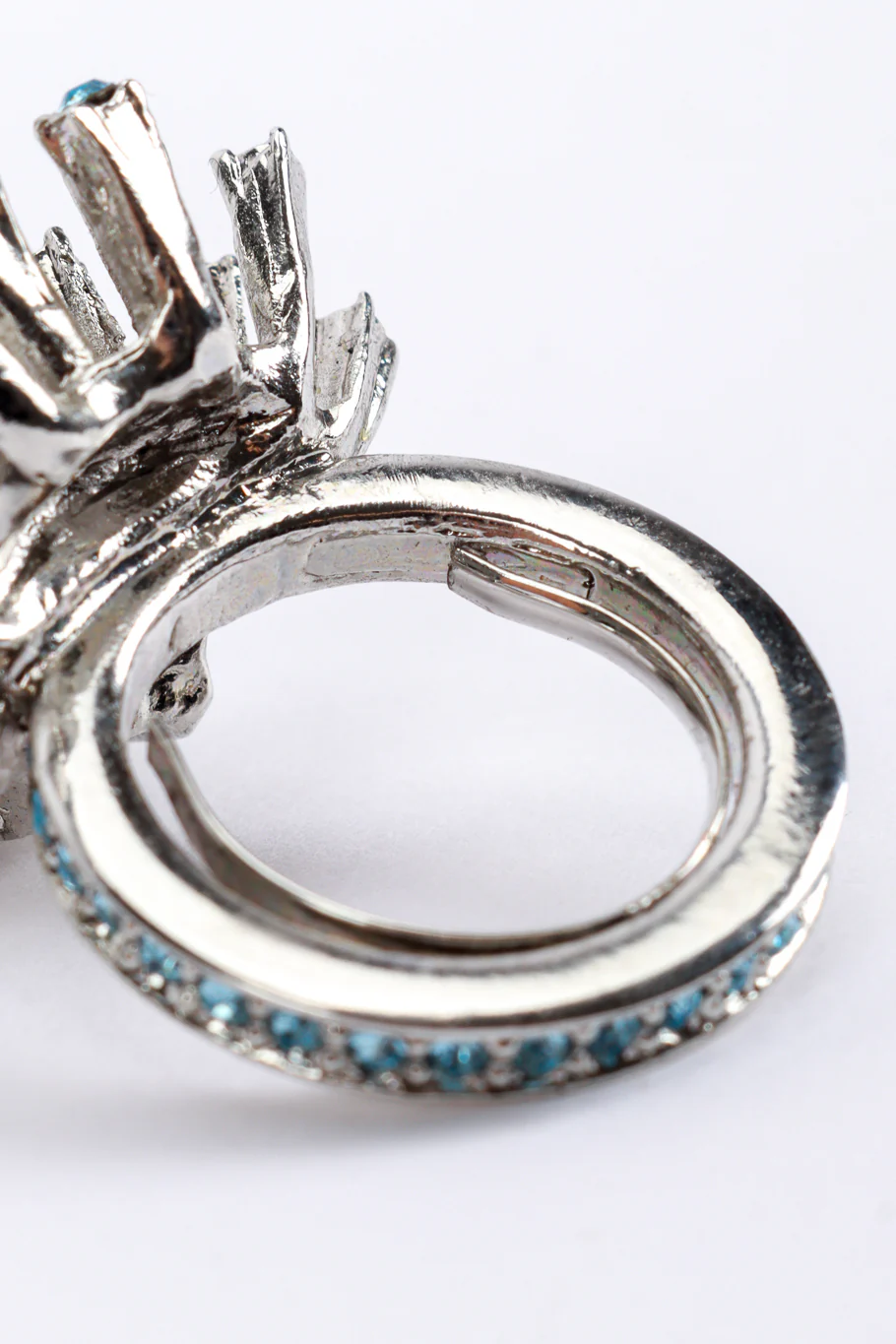 Blue Firework Burst Cocktail Ring - Image 5