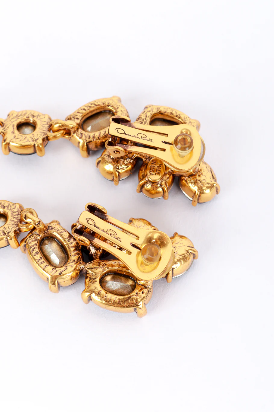 Blue Gem Cluster Drop Earrings - Image 6