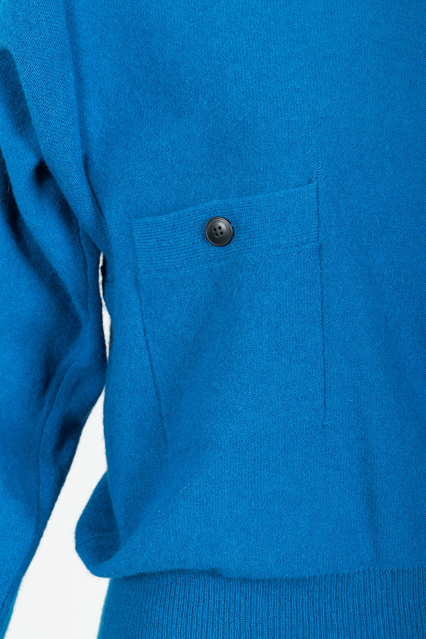 Blue Knit High Neck Sweater - Image 7