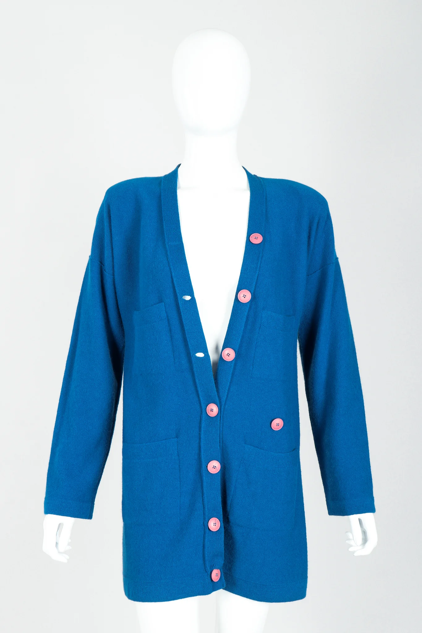 Blue Knit Longline Cardigan & Pant Set - Image 8