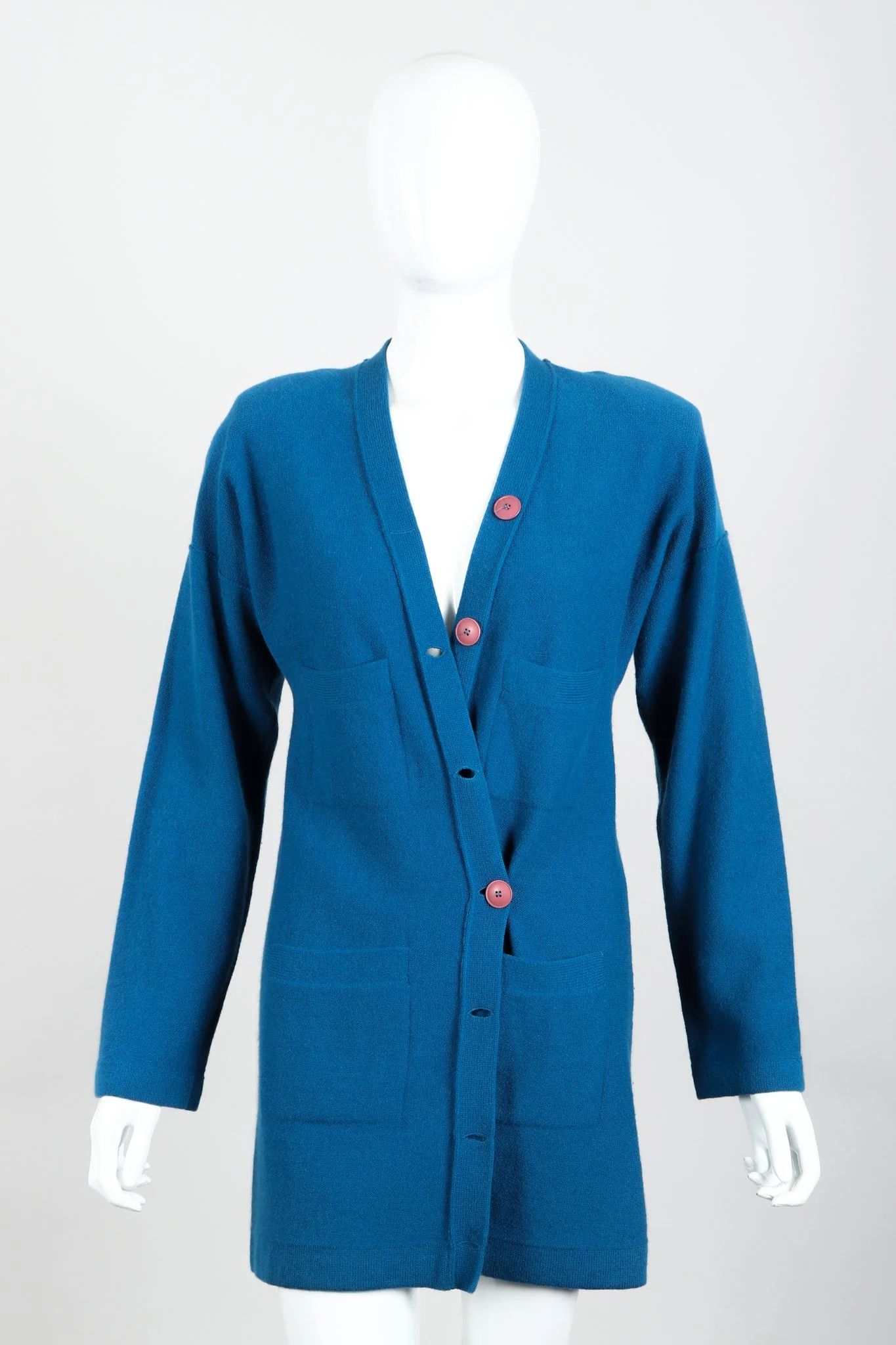 Blue Knit Longline Cardigan & Pant Set - Image 9