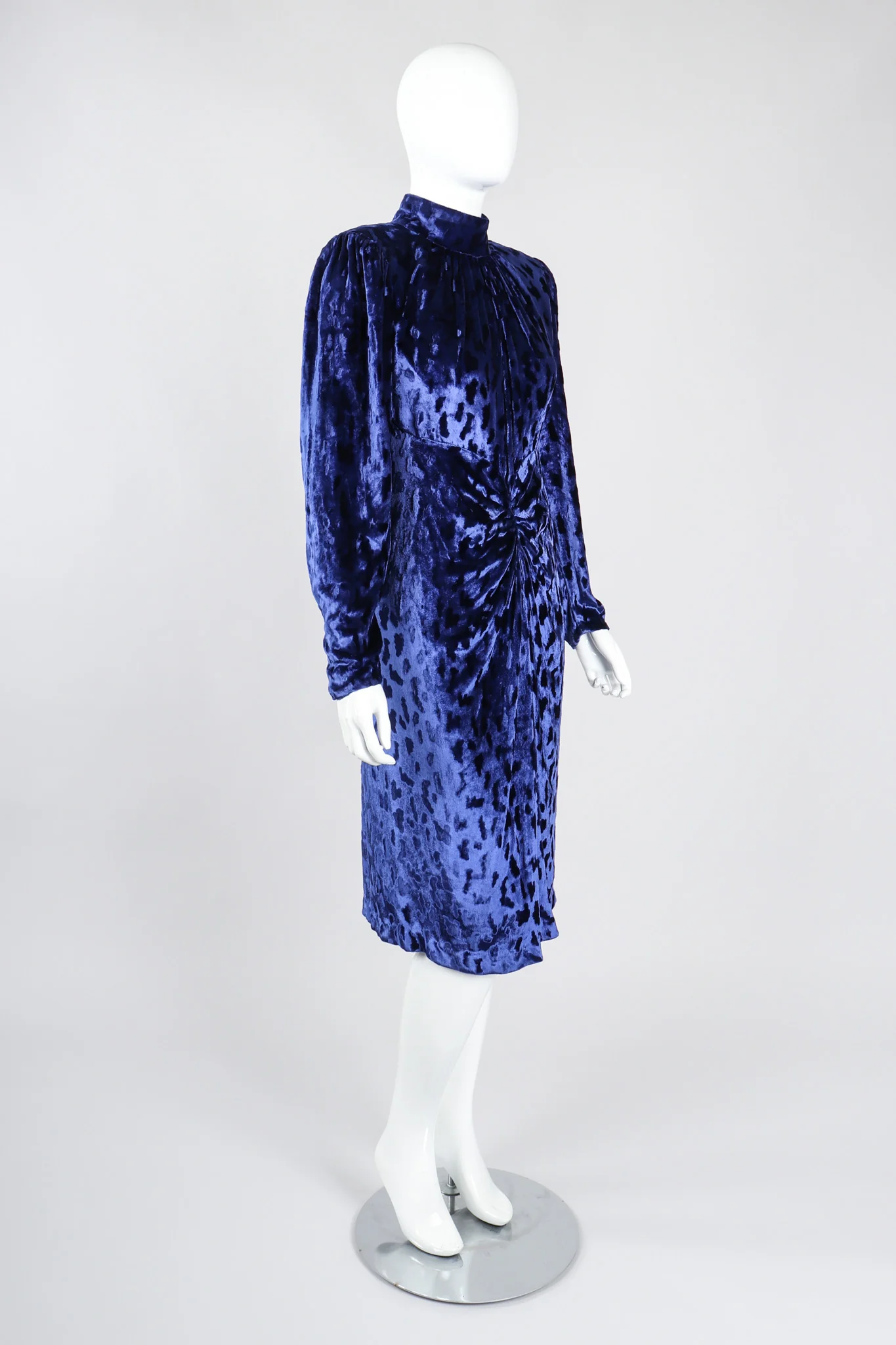 Blue Velvet Cheetah Dress - Image 2