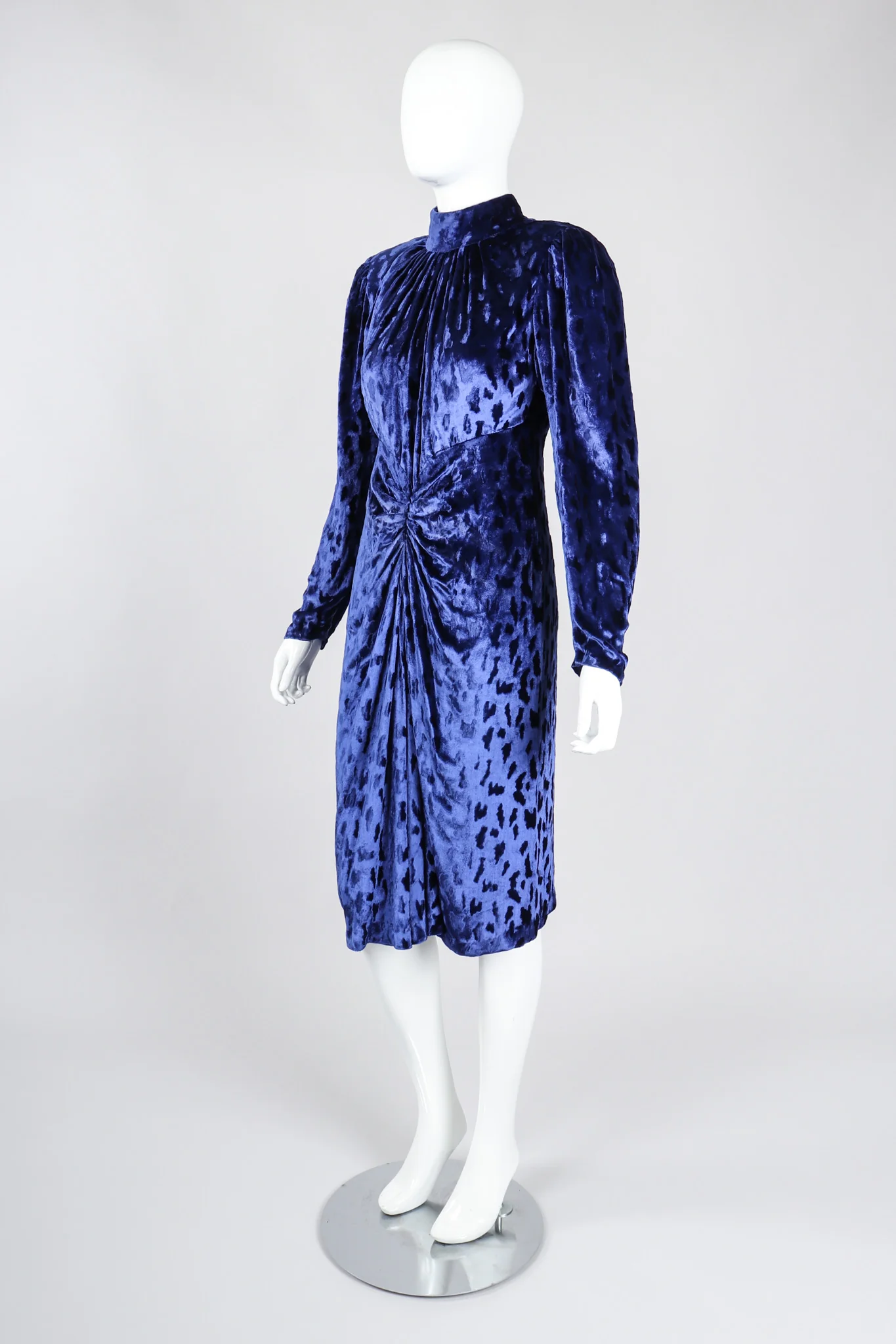 Blue Velvet Cheetah Dress - Image 3