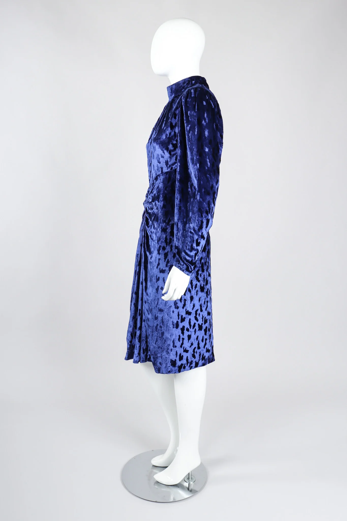Blue Velvet Cheetah Dress - Image 4