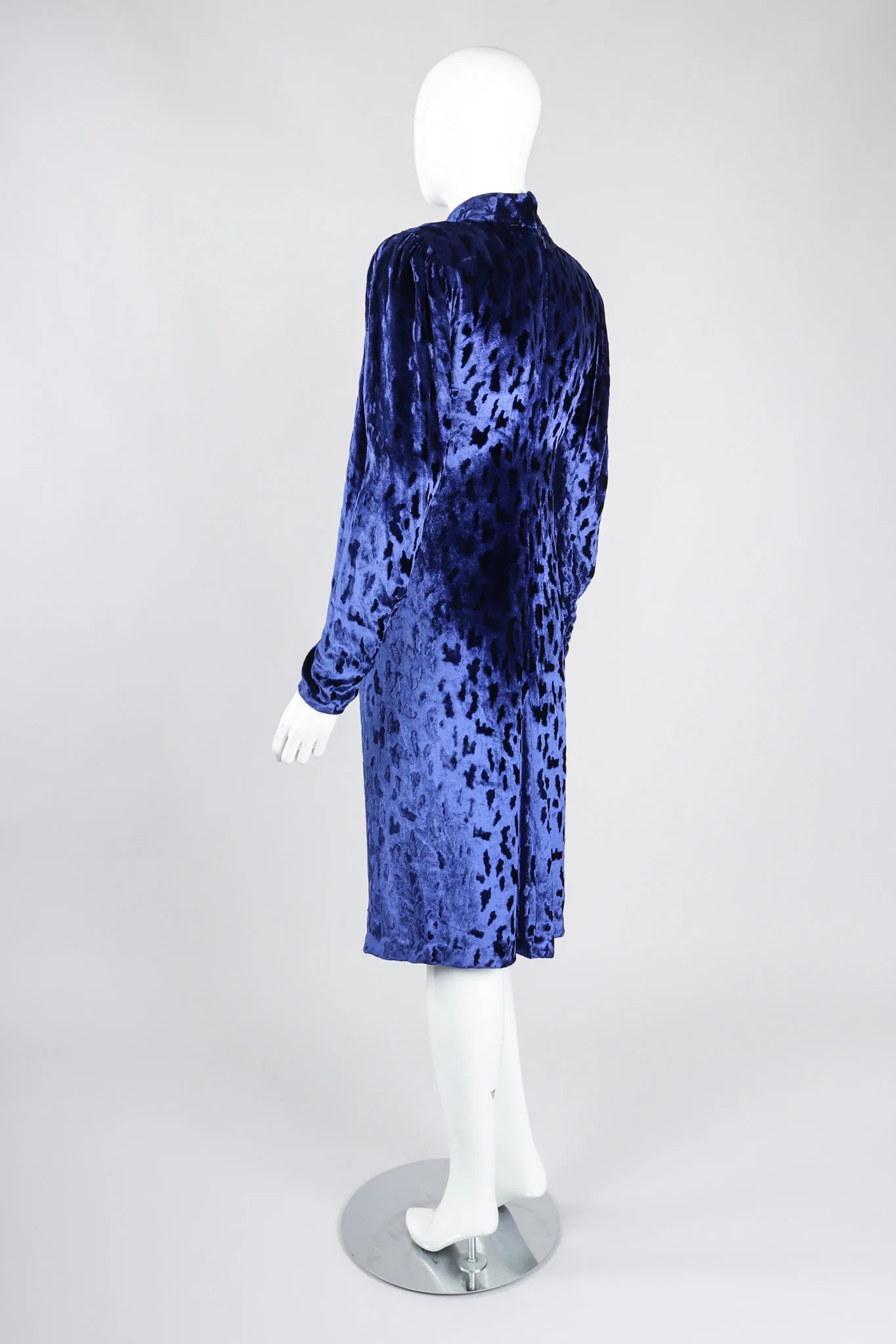Blue Velvet Cheetah Dress - Image 5