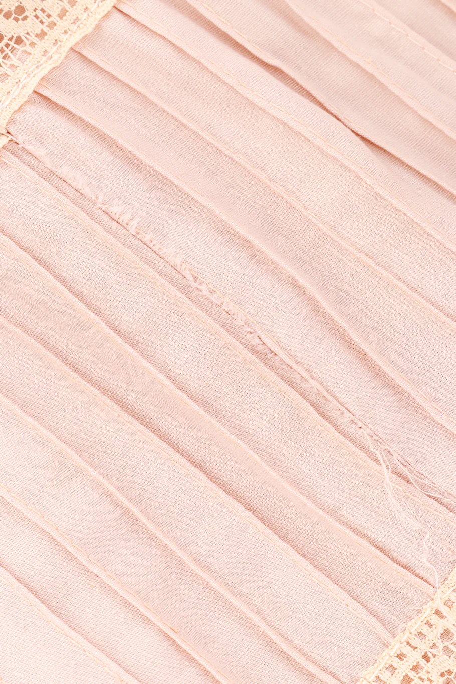 Blush Mexican Pintuck Wedding Dress - Image 8