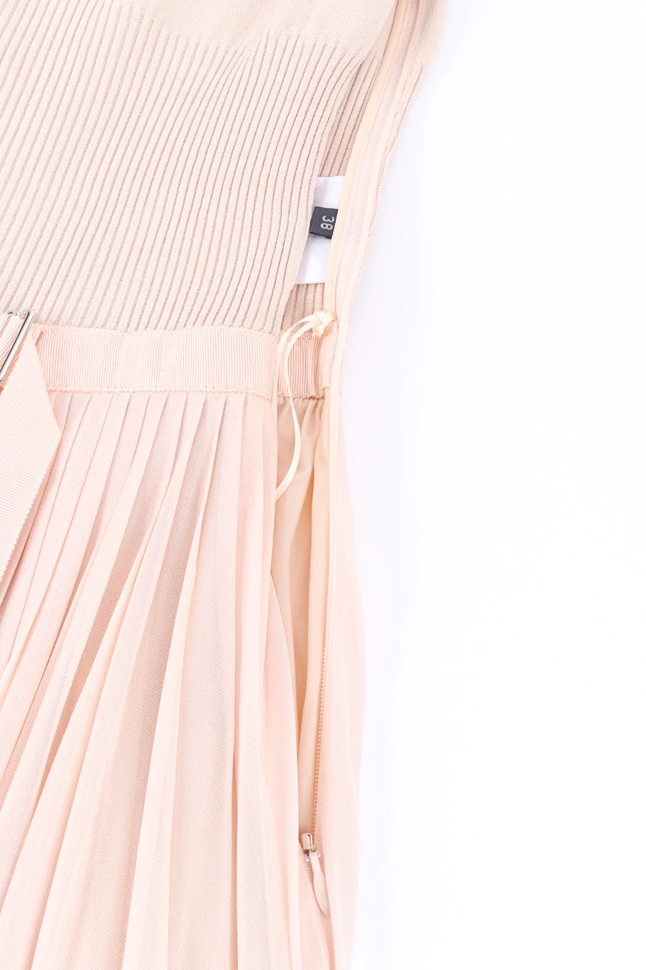 Boatneck Knit Pleated Dress - Image 5