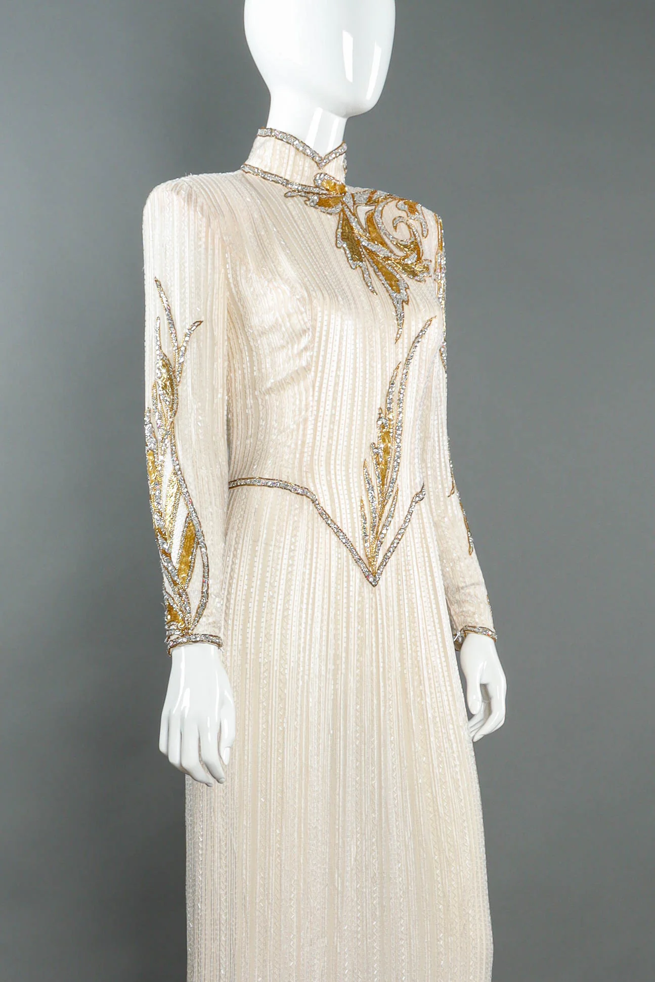 Beaded Fleur Sequin Dress - Image 2