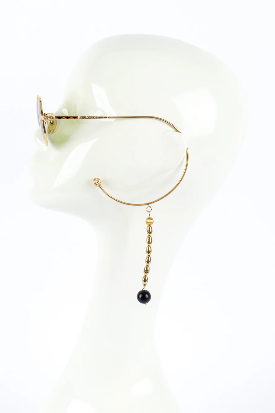 Bottle Green Bead Drop Arm Sunglasses - Image 5