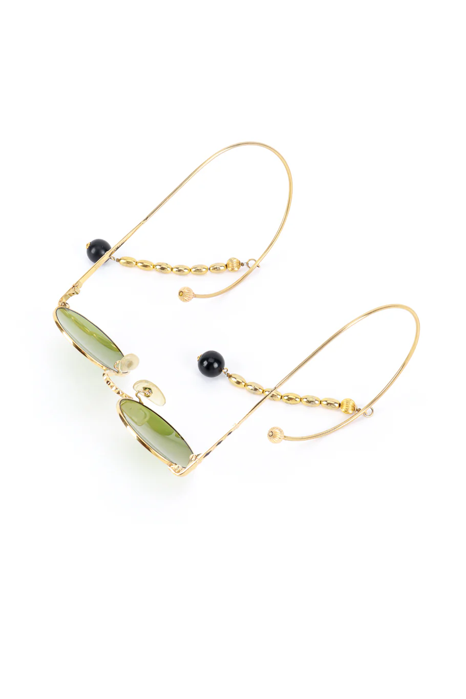 Bottle Green Bead Drop Arm Sunglasses - Image 7