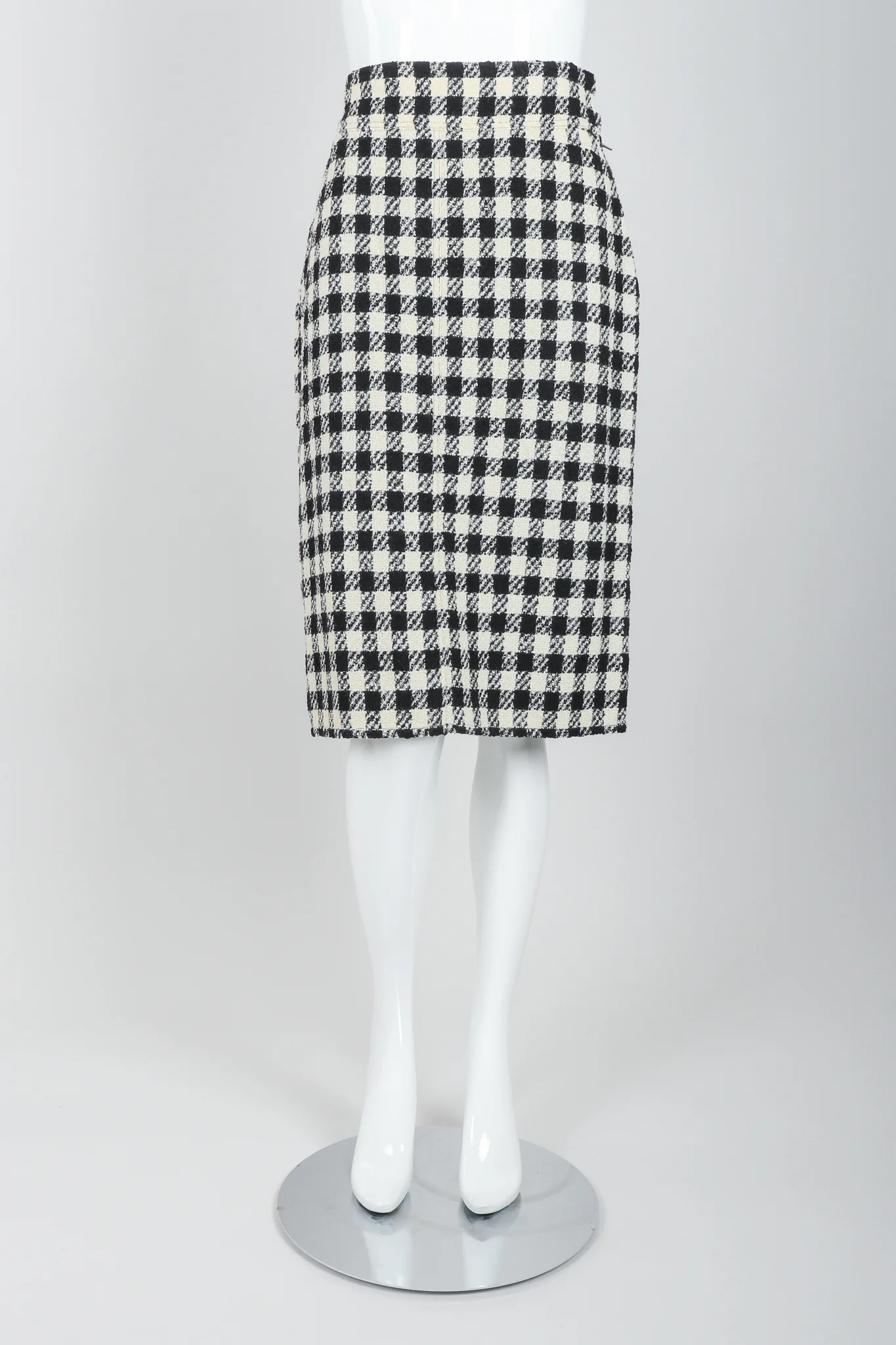 Bouclé Checked Jacket & Skirt Set - Image 11