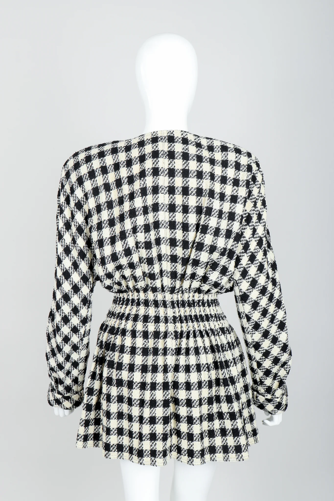 Bouclé Checked Jacket & Skirt Set - Image 9