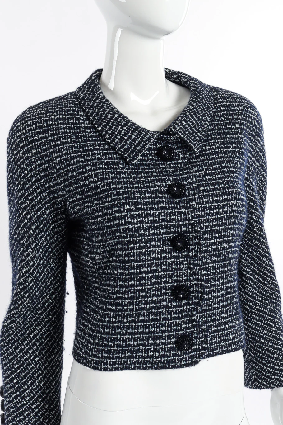 Bouclé Cropped Jacket - Image 4
