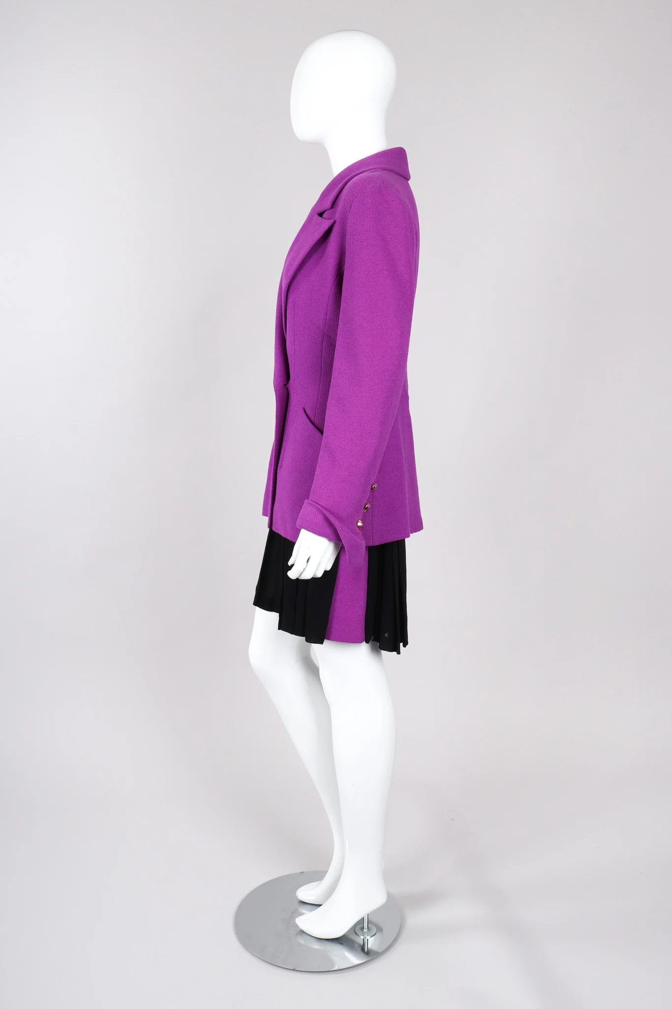 Bouclé Jacket & Pleated Skirt Set - Image 5
