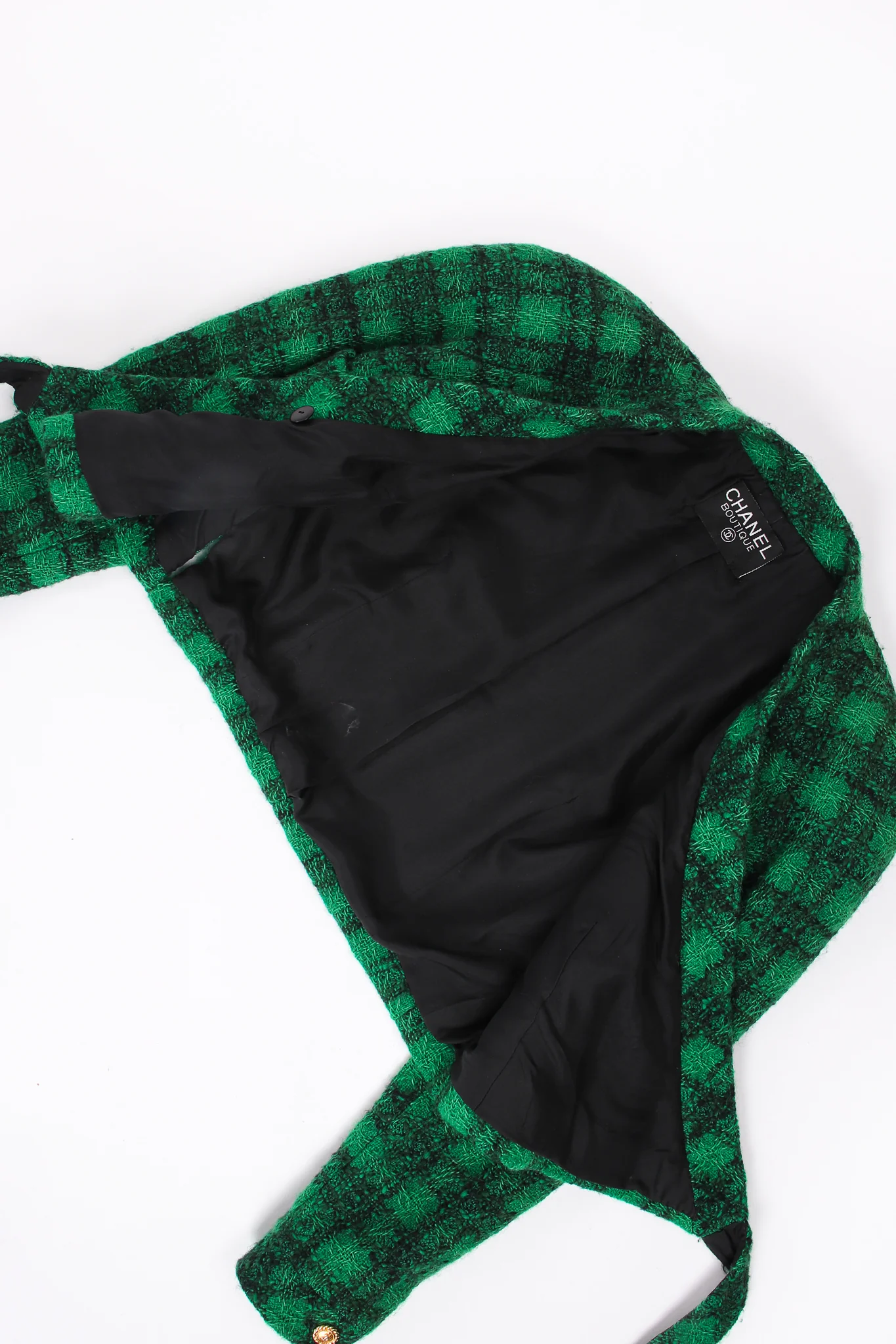 Bouclé Plaid Wrap Jacket - Image 15