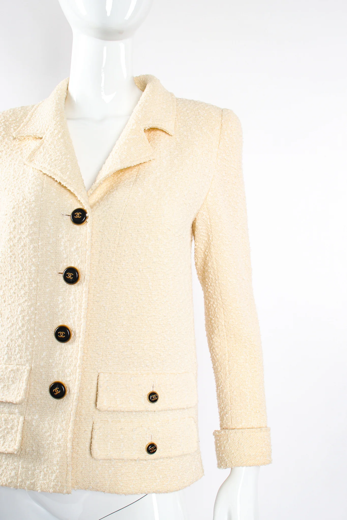 1995 A/W Bouclé Tweed Double Pocket Jacket - Image 3