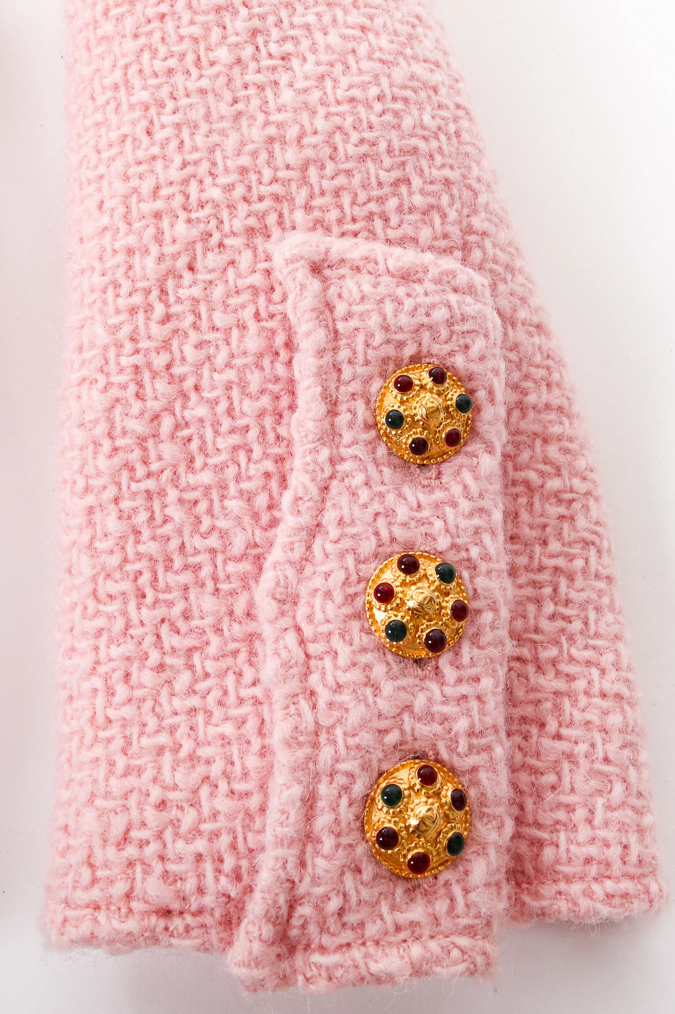 1996 A/W  Bouclé Tweed Gripoix Button Jacket - Image 7