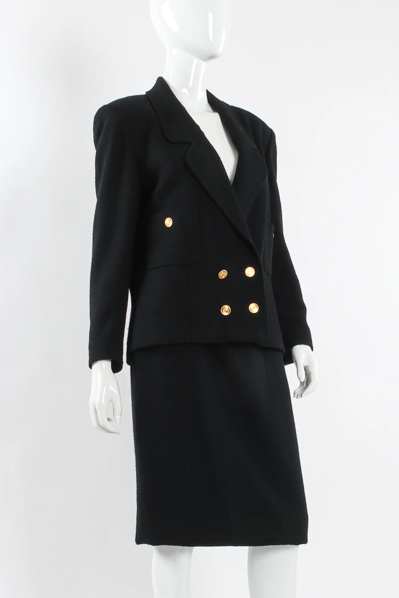 Boucle Wool Jacket & Skirt Set - Image 2