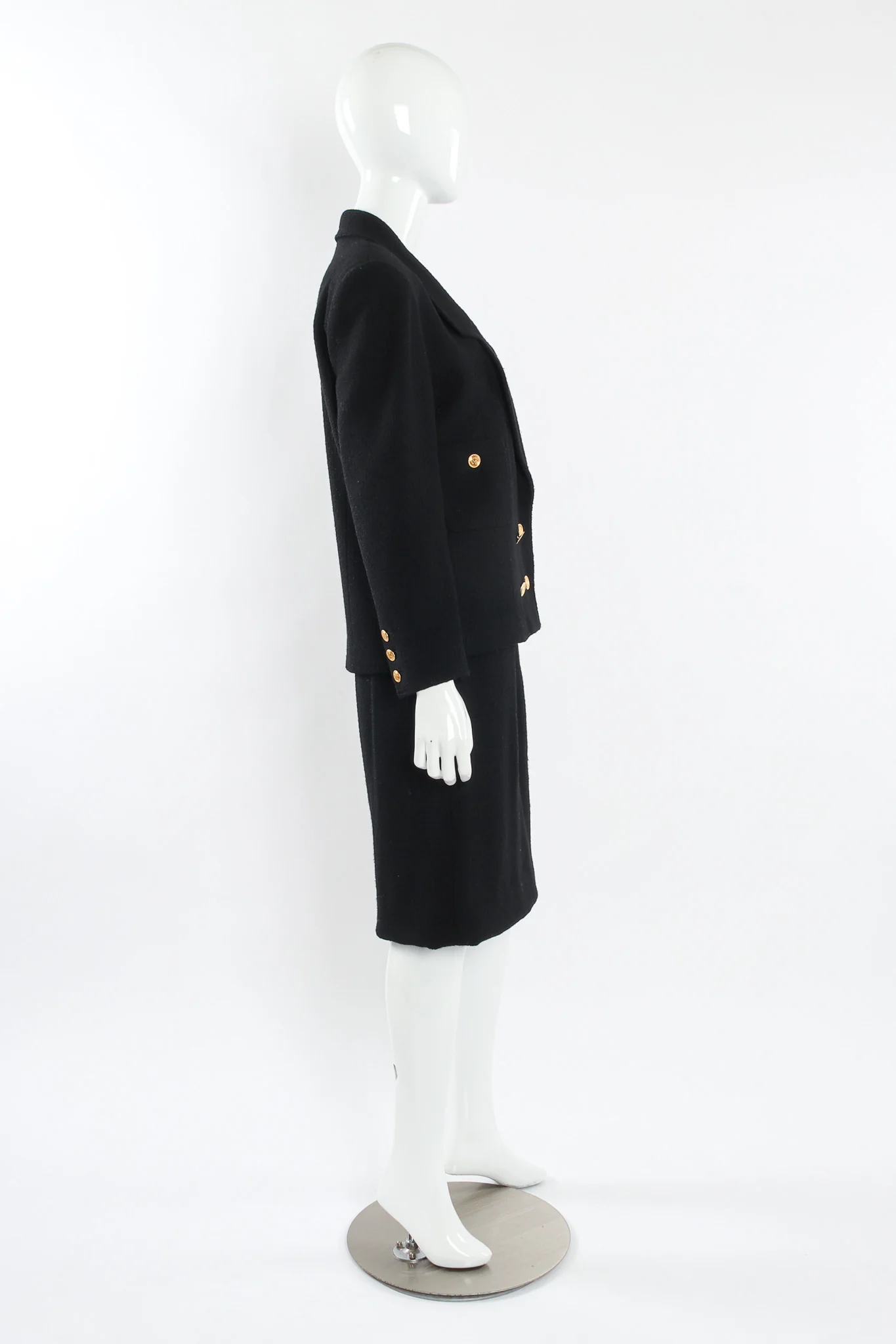 Boucle Wool Jacket & Skirt Set - Image 3