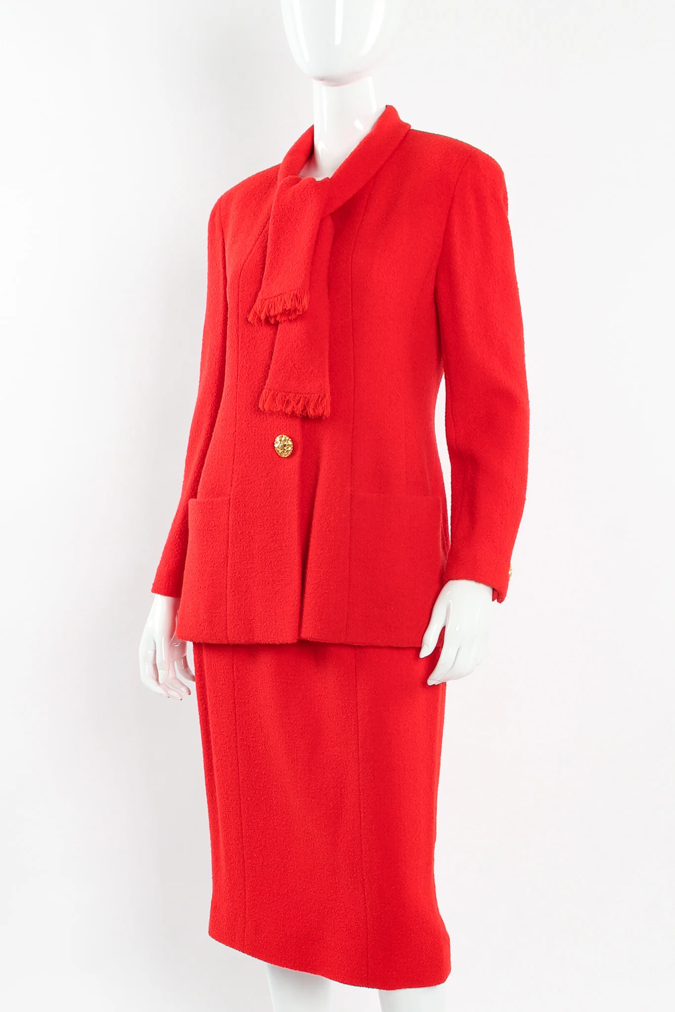 Boucle Wool Jacket & Skirt Set - Image 2