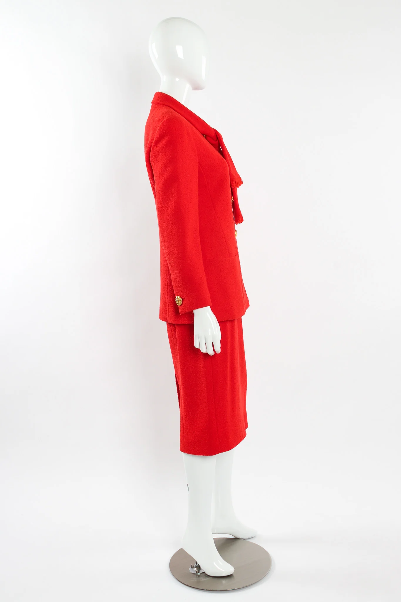 Boucle Wool Jacket & Skirt Set - Image 3