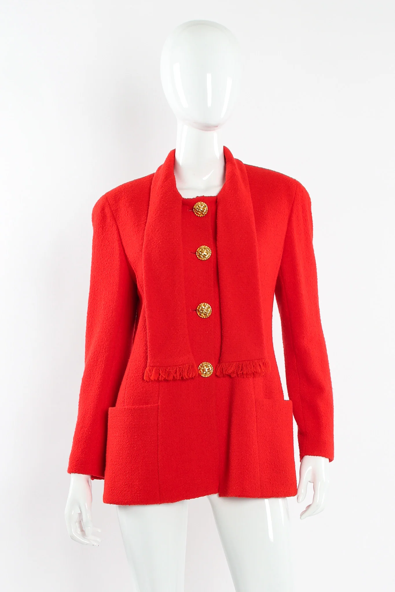 Boucle Wool Jacket & Skirt Set - Image 5