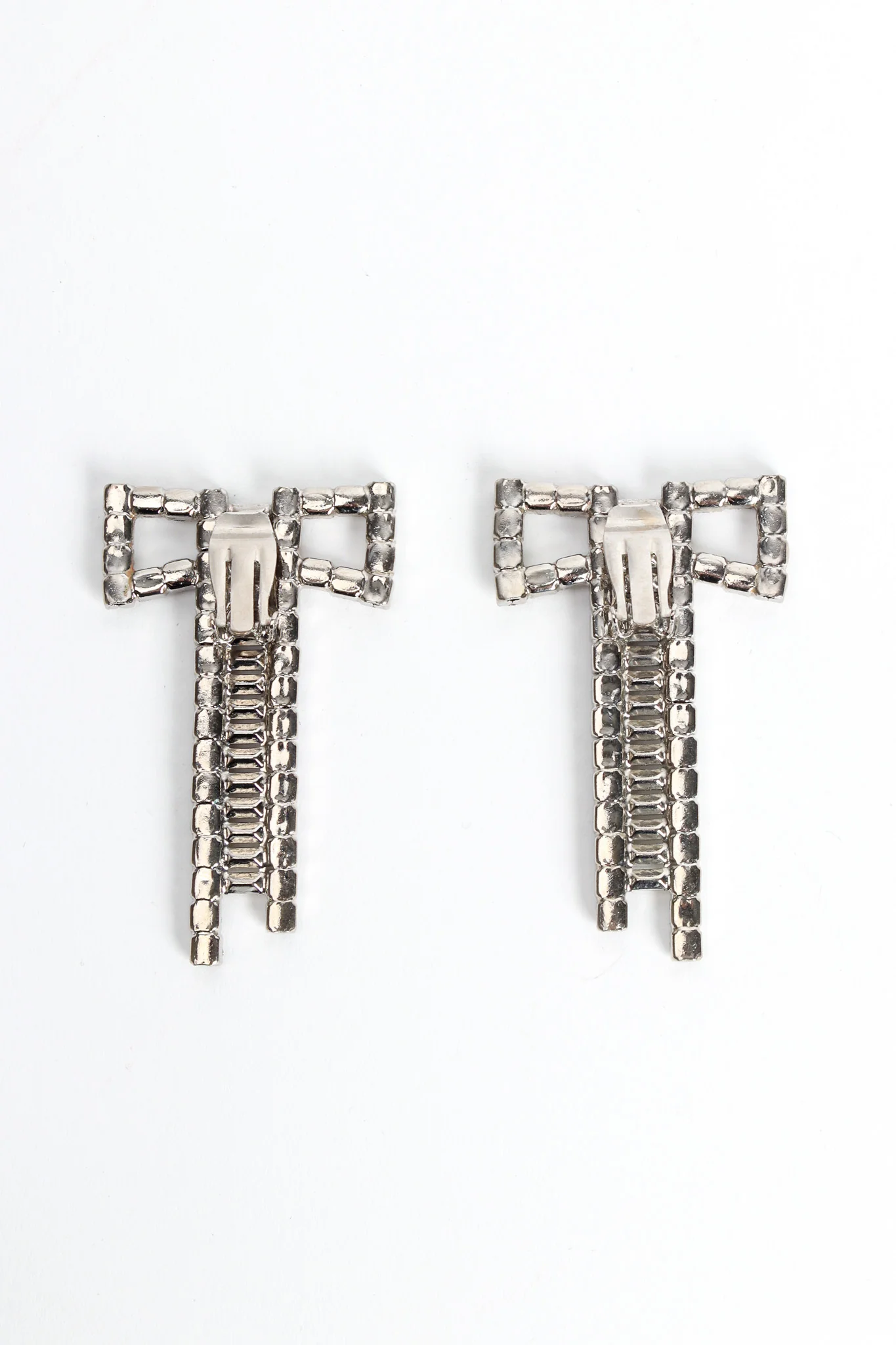Bow Ladder Rhinestone Earrings - Image 4