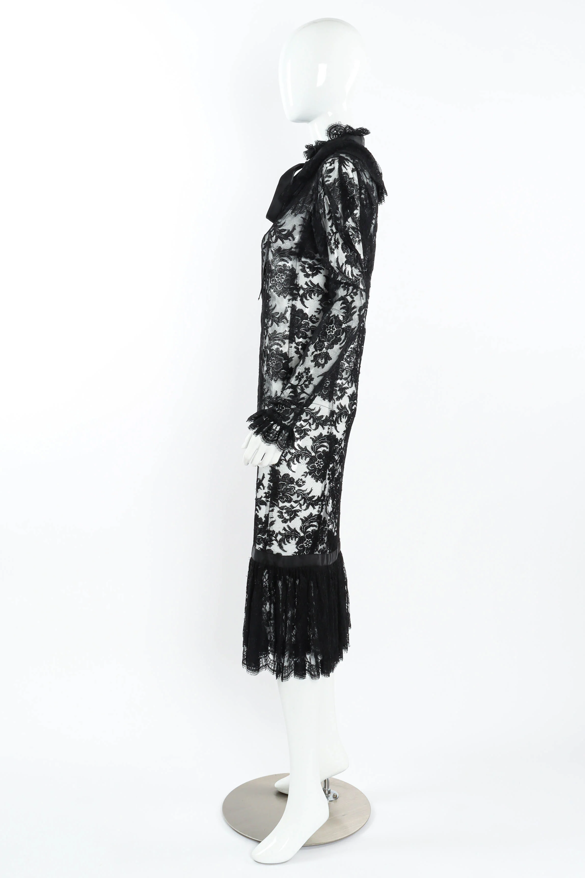 Sheer Lace Bow Dress - Image 4