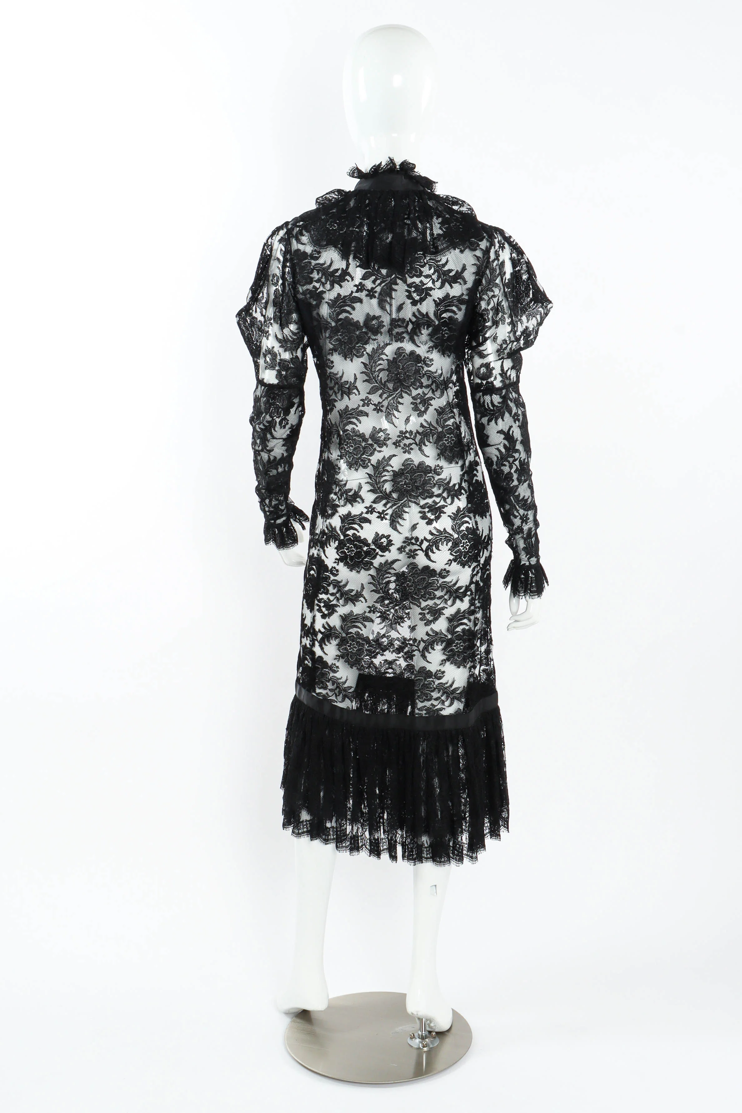 Sheer Lace Bow Dress - Image 5