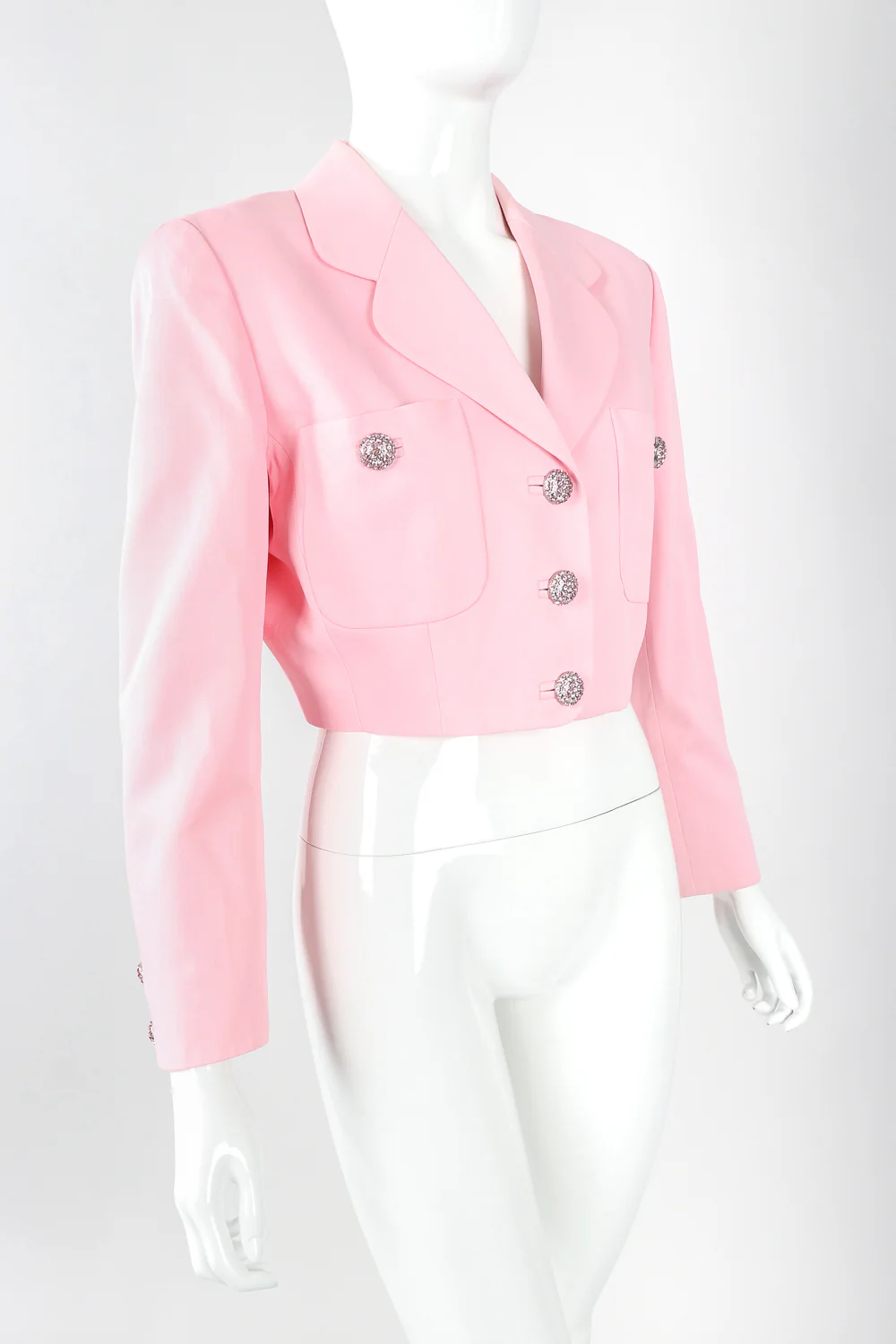 Boxy Cropped Sateen Jacket
