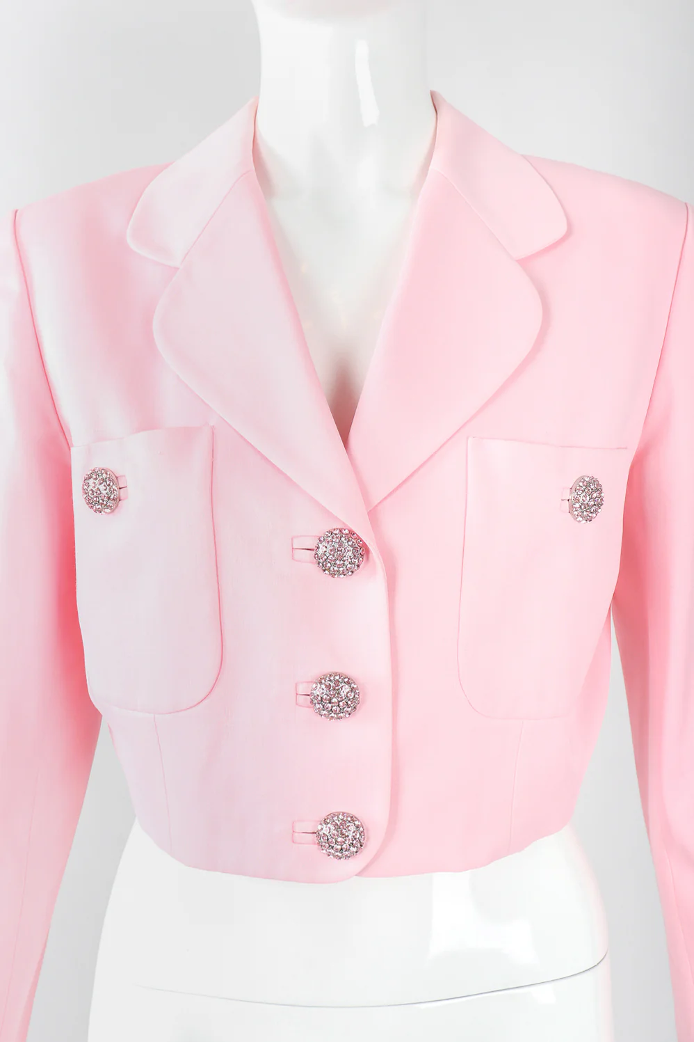 Boxy Cropped Sateen Jacket - Image 2