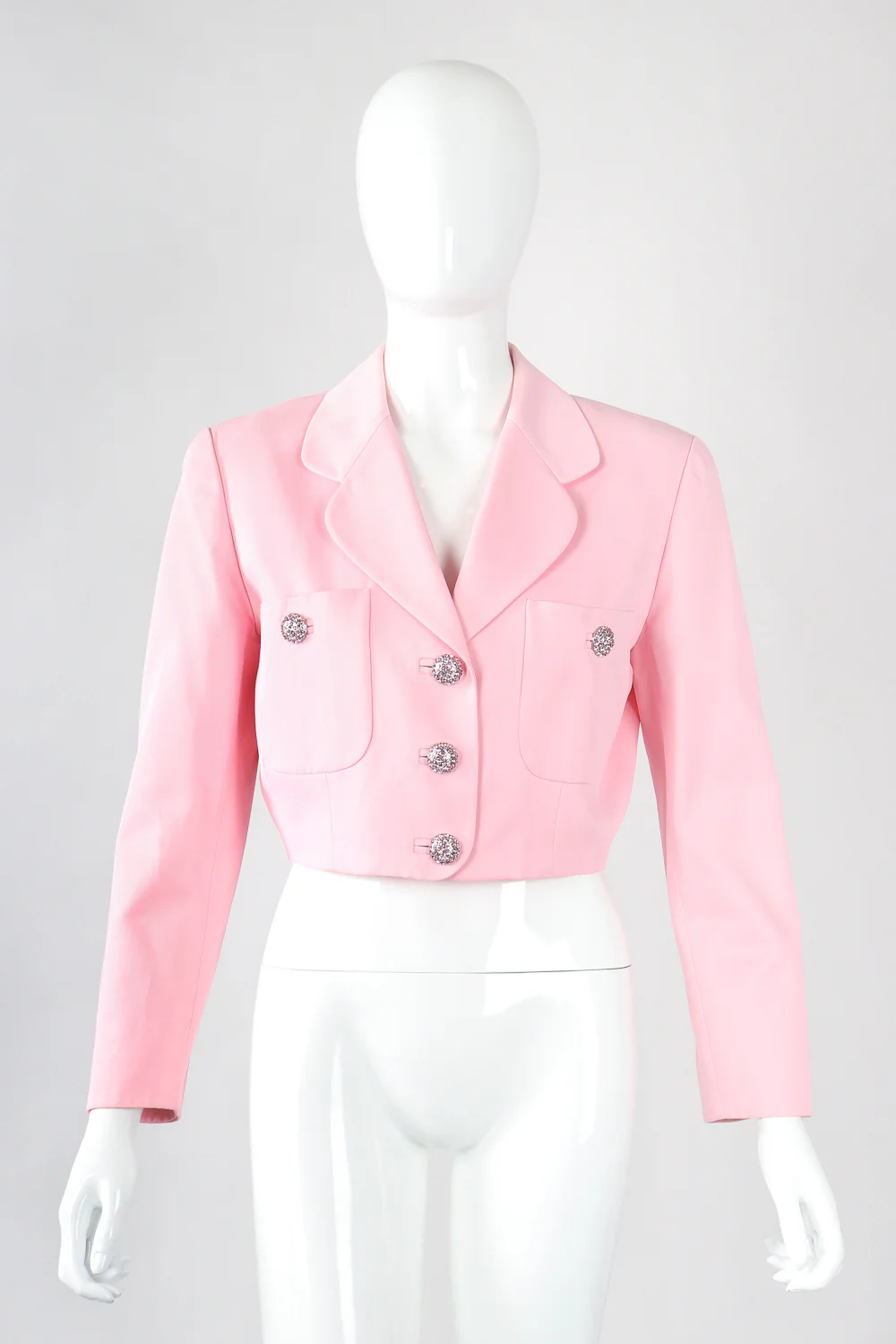 Boxy Cropped Sateen Jacket - Image 3