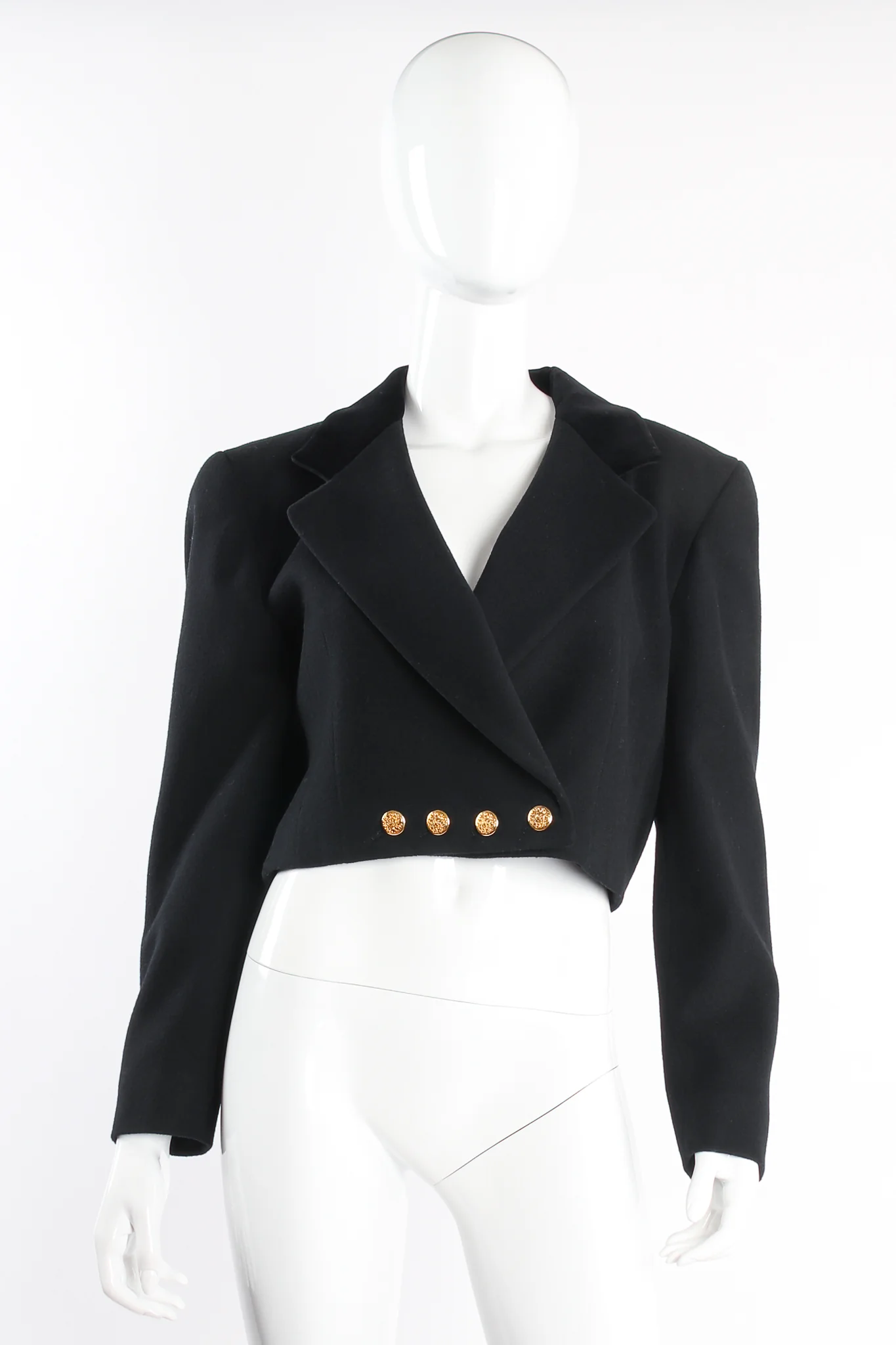 Boxy Cropped Wool Jacket