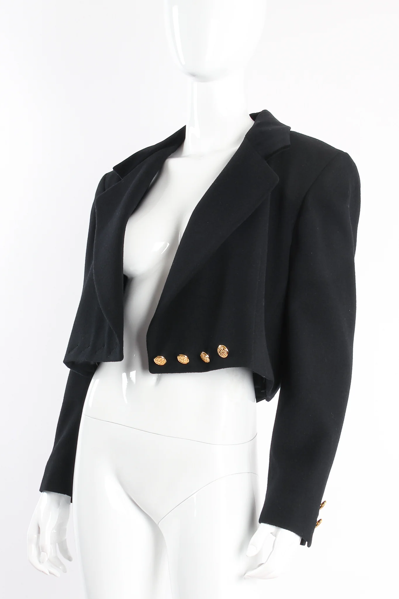 Boxy Cropped Wool Jacket - Image 2