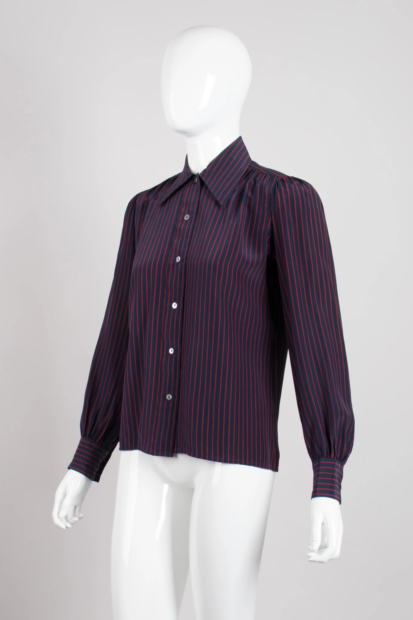 Braid Striped Silk Shirt - Image 2
