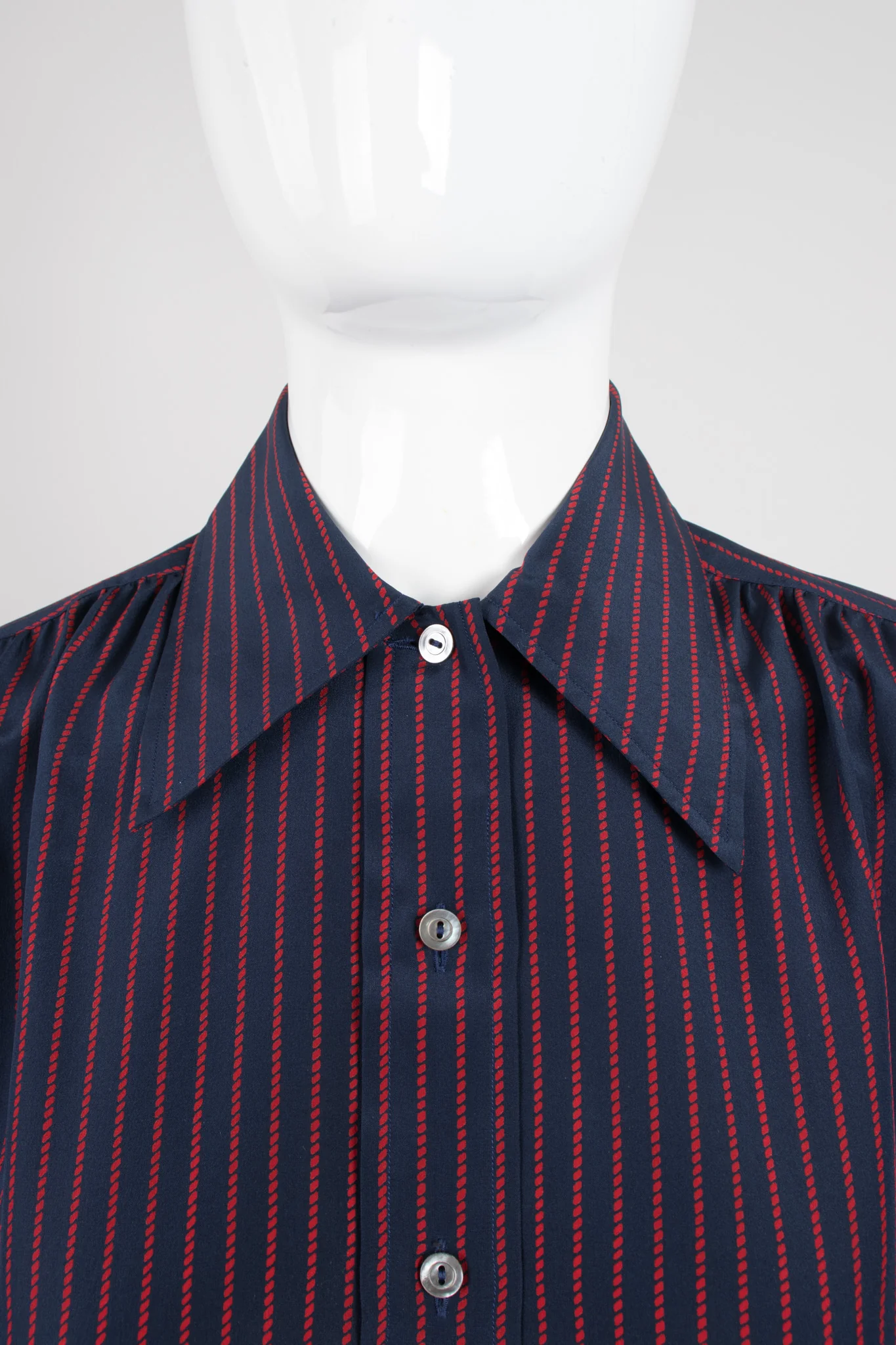 Braid Striped Silk Shirt - Image 6