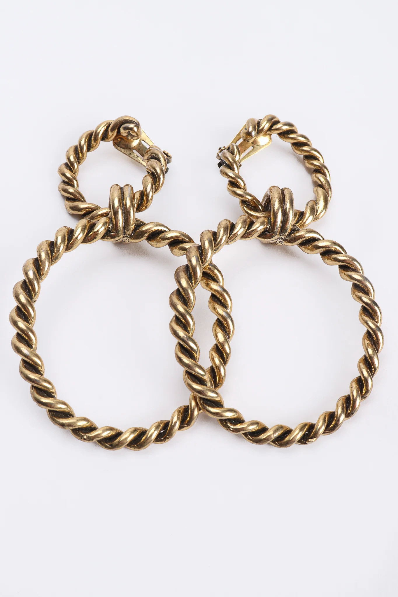 Braided Hoop Drop Earrings