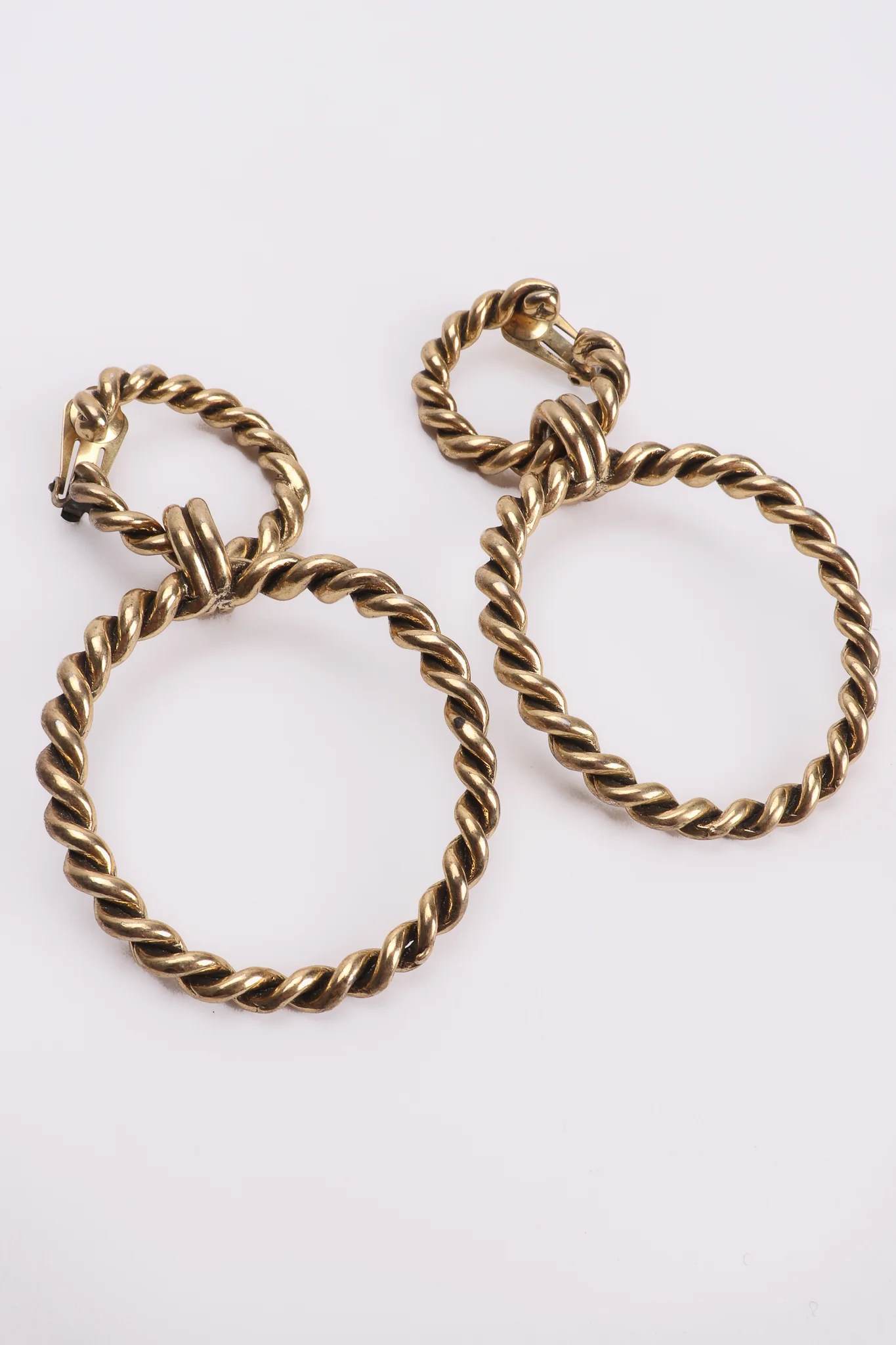 Braided Hoop Drop Earrings - Image 4