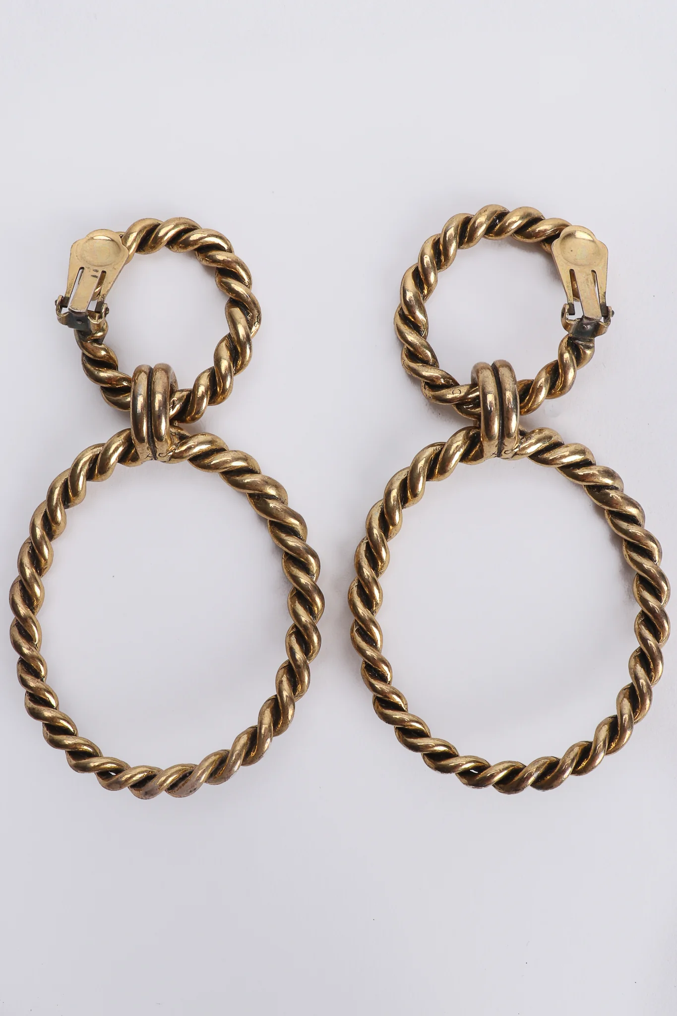 Braided Hoop Drop Earrings - Image 5