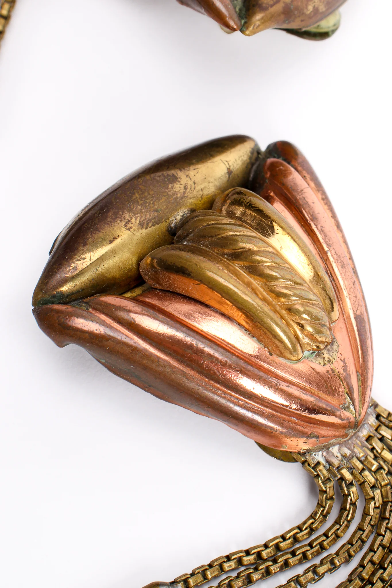 Brass Dagger Fringe Earrings - Image 6
