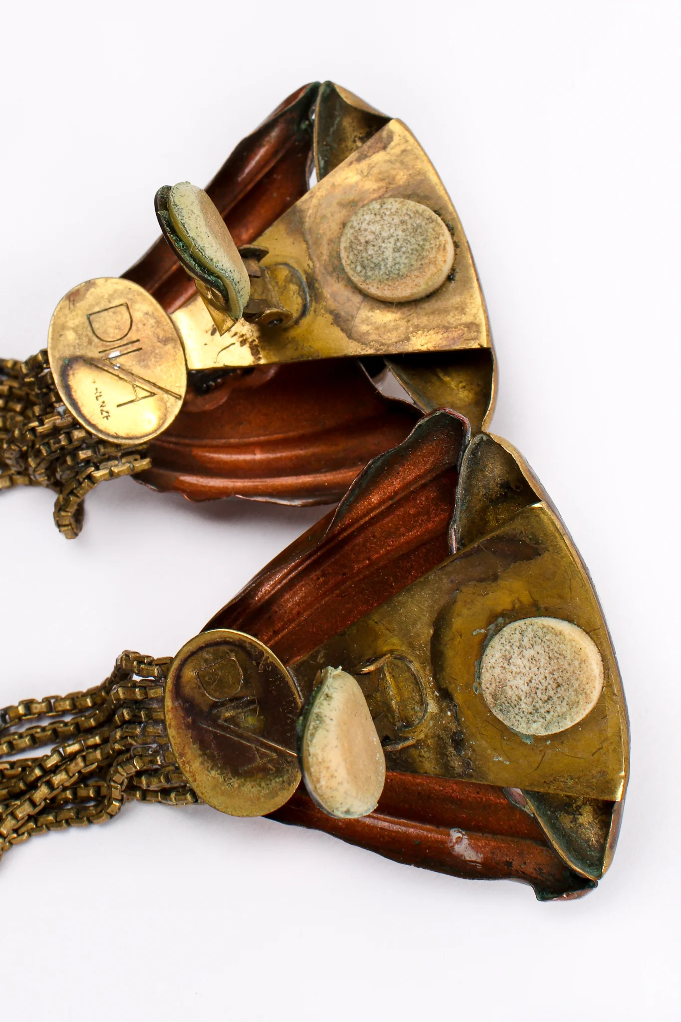 Brass Dagger Fringe Earrings - Image 8