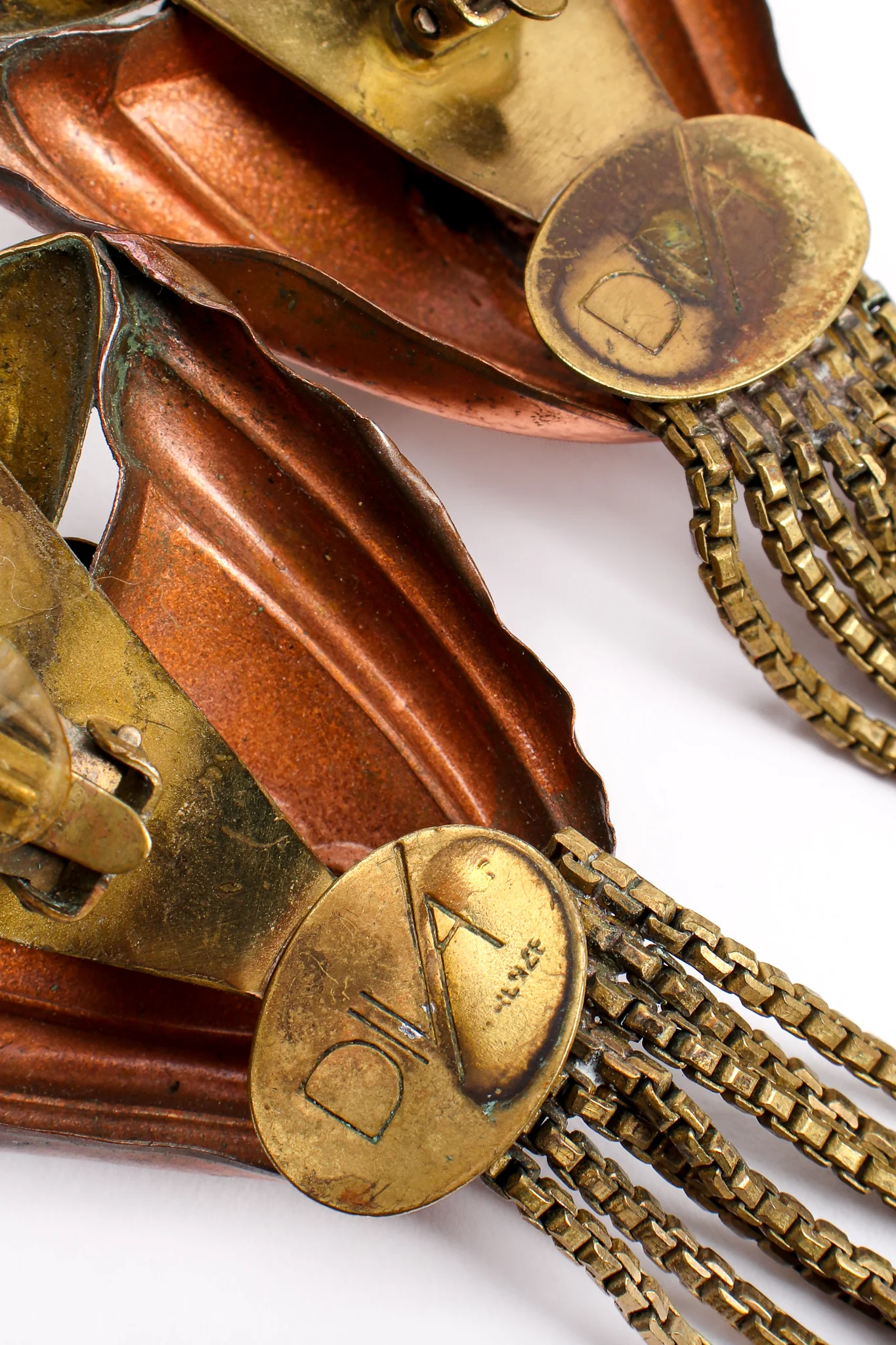 Brass Dagger Fringe Earrings - Image 9