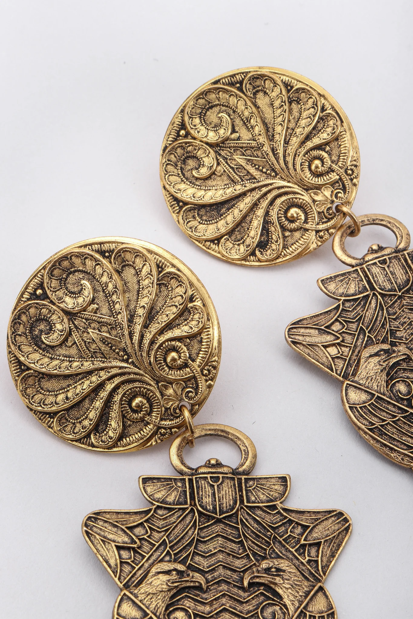 Brass Eagle Drop Earrings - Image 6