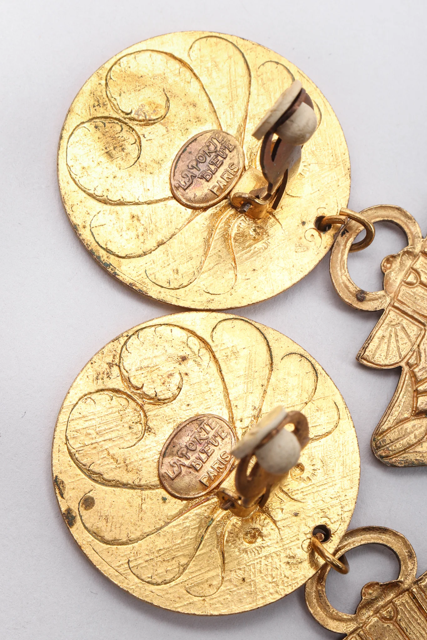 Brass Eagle Drop Earrings - Image 8