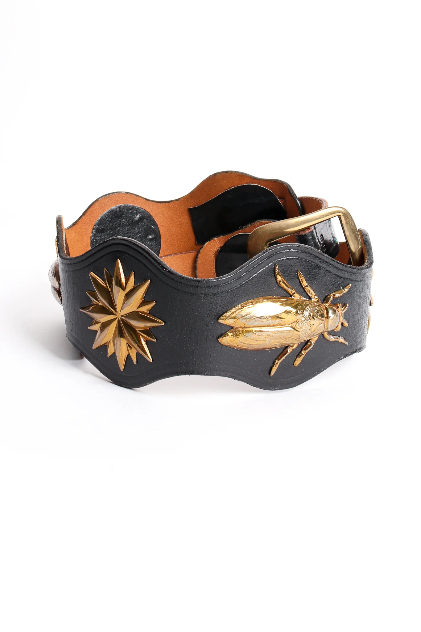 Leather Brass Bug Belt - Image 6