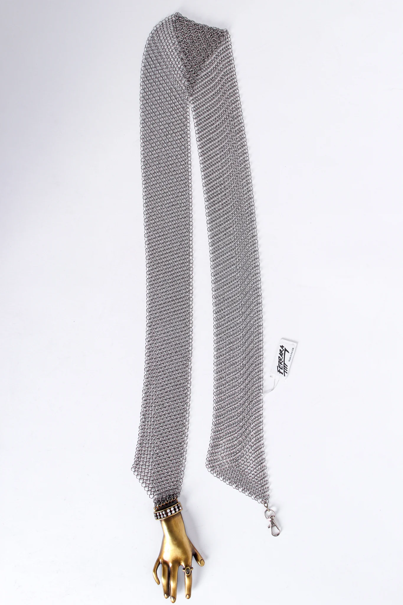Brass Hand Buckle Mesh Wrap Belt - Image 6
