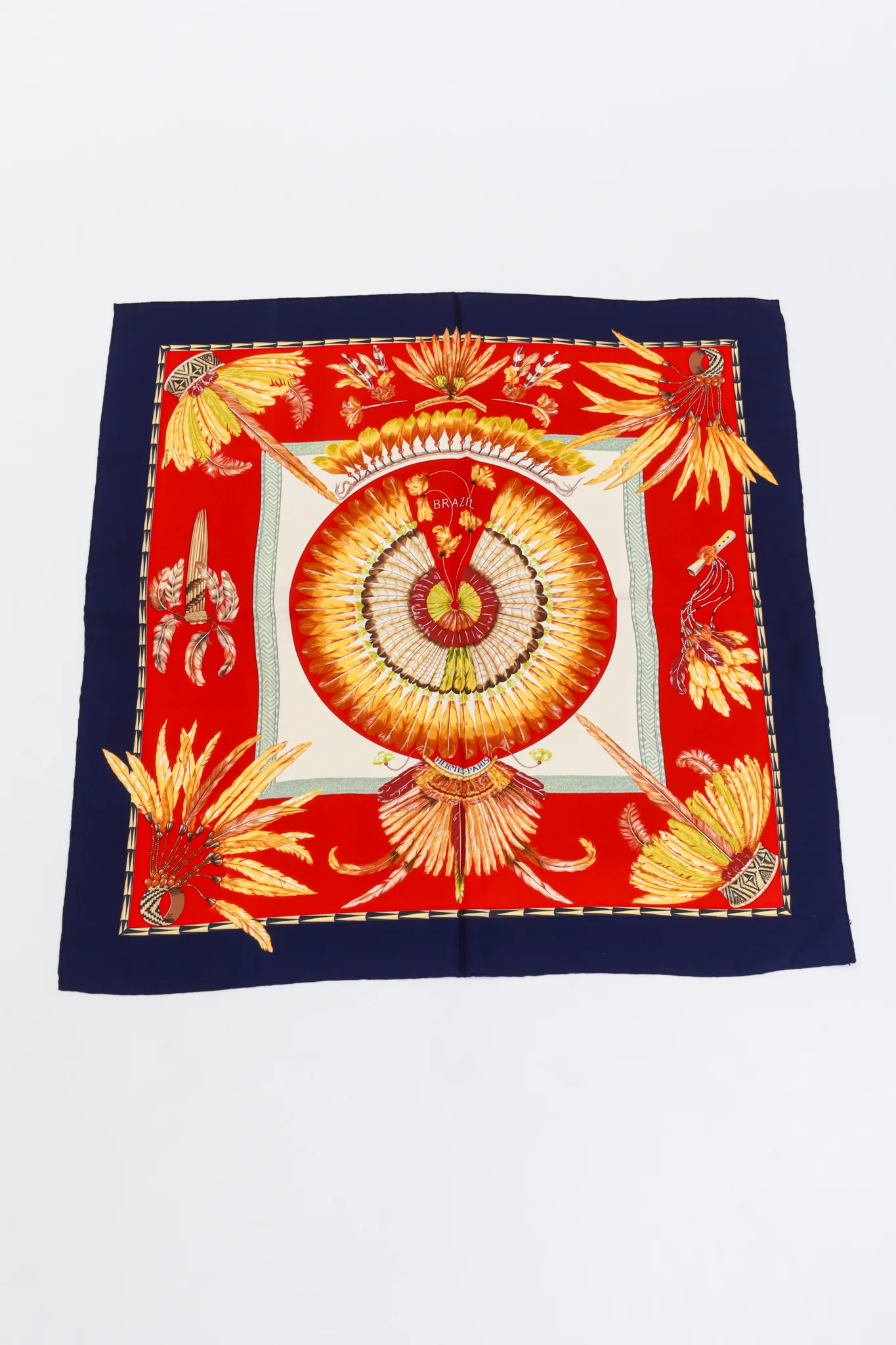 Brazil Feather Print Scarf - Image 2