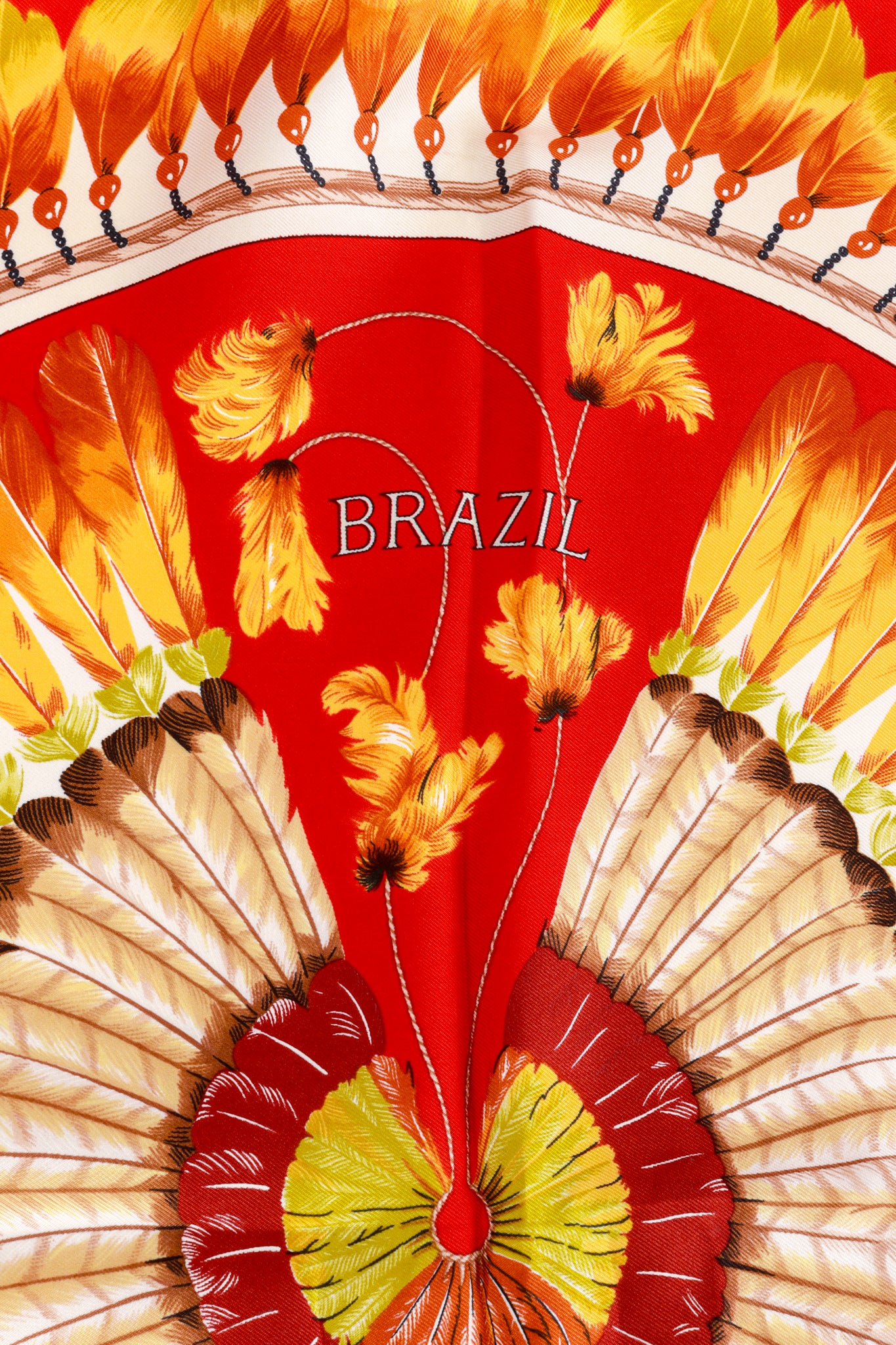 Brazil Feather Print Scarf - Image 3