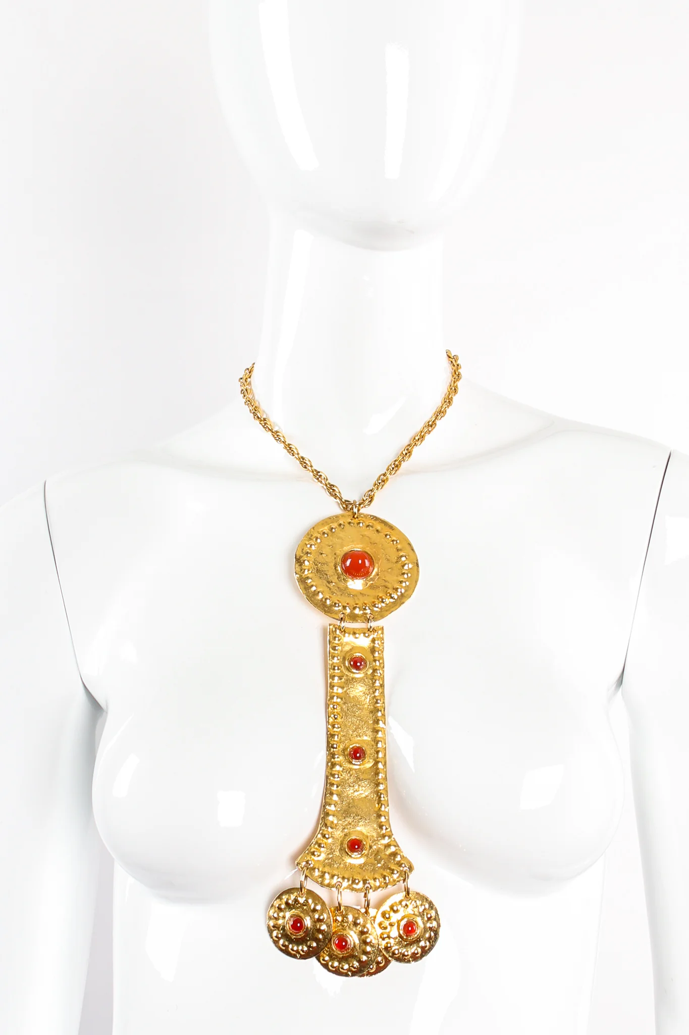 Breast Plate Pendant Necklace - Image 2