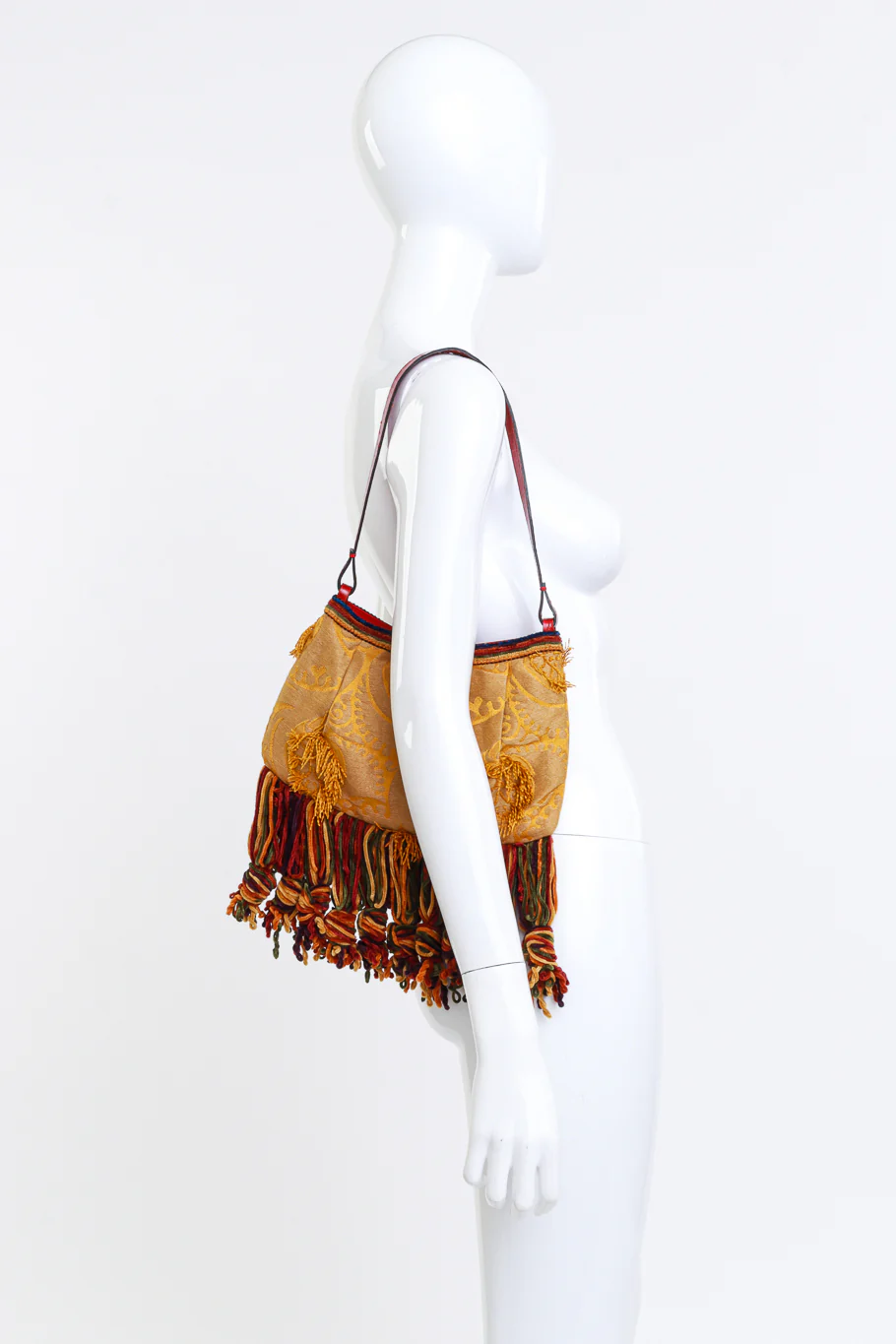 Brocade Chenille Fringe Bag - Image 2